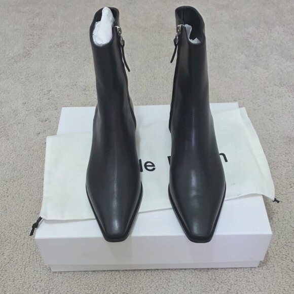 Aeyde Baba Black Calf Leather Ankle Boots Pointed Toe Cowboy Western NIB EU 40 - Picture 3 of 13